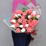 Свежесть Букет с тюльпанами и розами с доставкой в Пятигорске