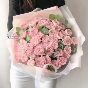 Нежное прикосновение Букет розовых диантусов