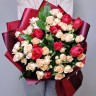 Алые паруса Букет роз и тюльпанов с доставкой в Пятигорске