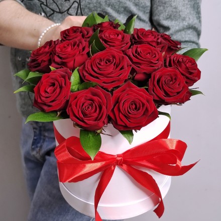Коробочка счастья Красные розы 15шт
