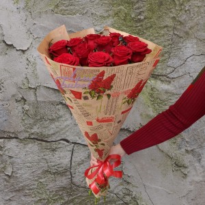 Букет красных роз Приветствие