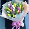 Весенняя сказка №10 Нежный букет тюльпанов с доставкой в Пятигорске