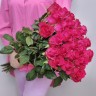 Букет 25 розовых роз премиум с доставкой в Пятигорске