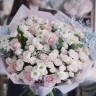 Улыбка любимой Большой букет кремовых роз с доставкой в Пятигорске
